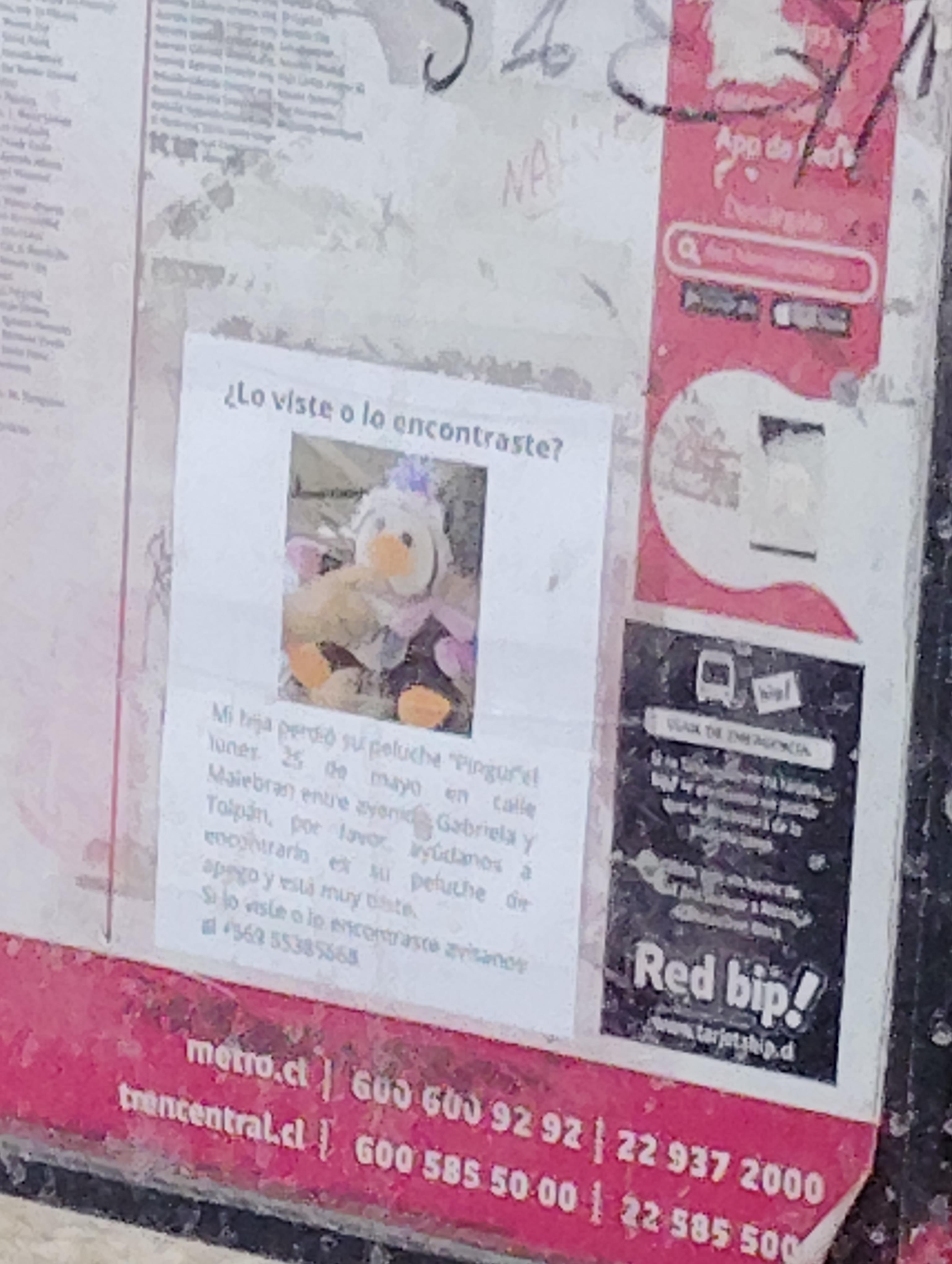 Lost stuffed animal