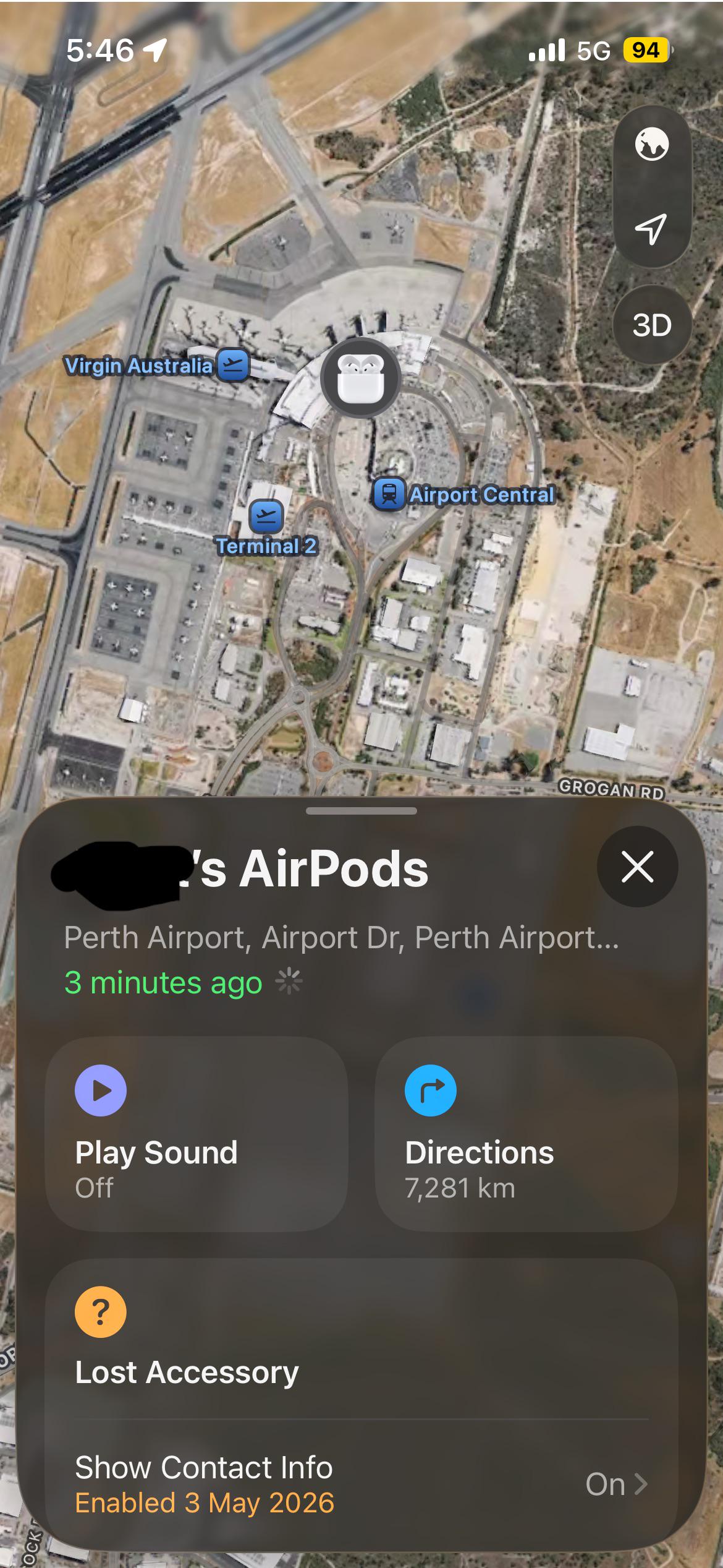 Lost Airpods in Perth