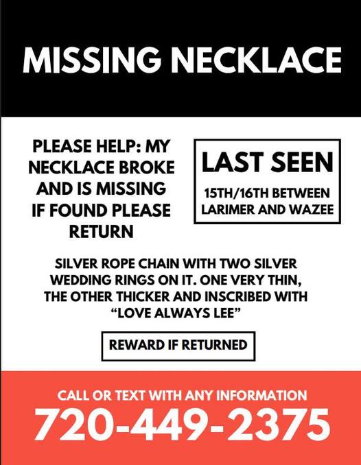Lost necklace