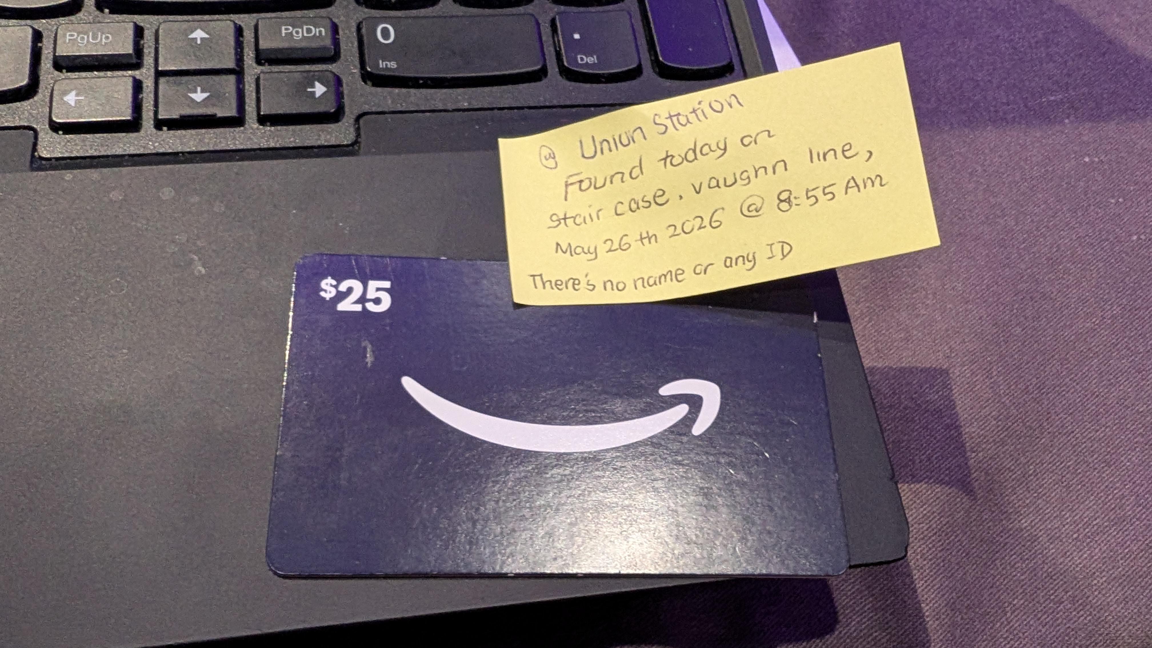 Found gift card