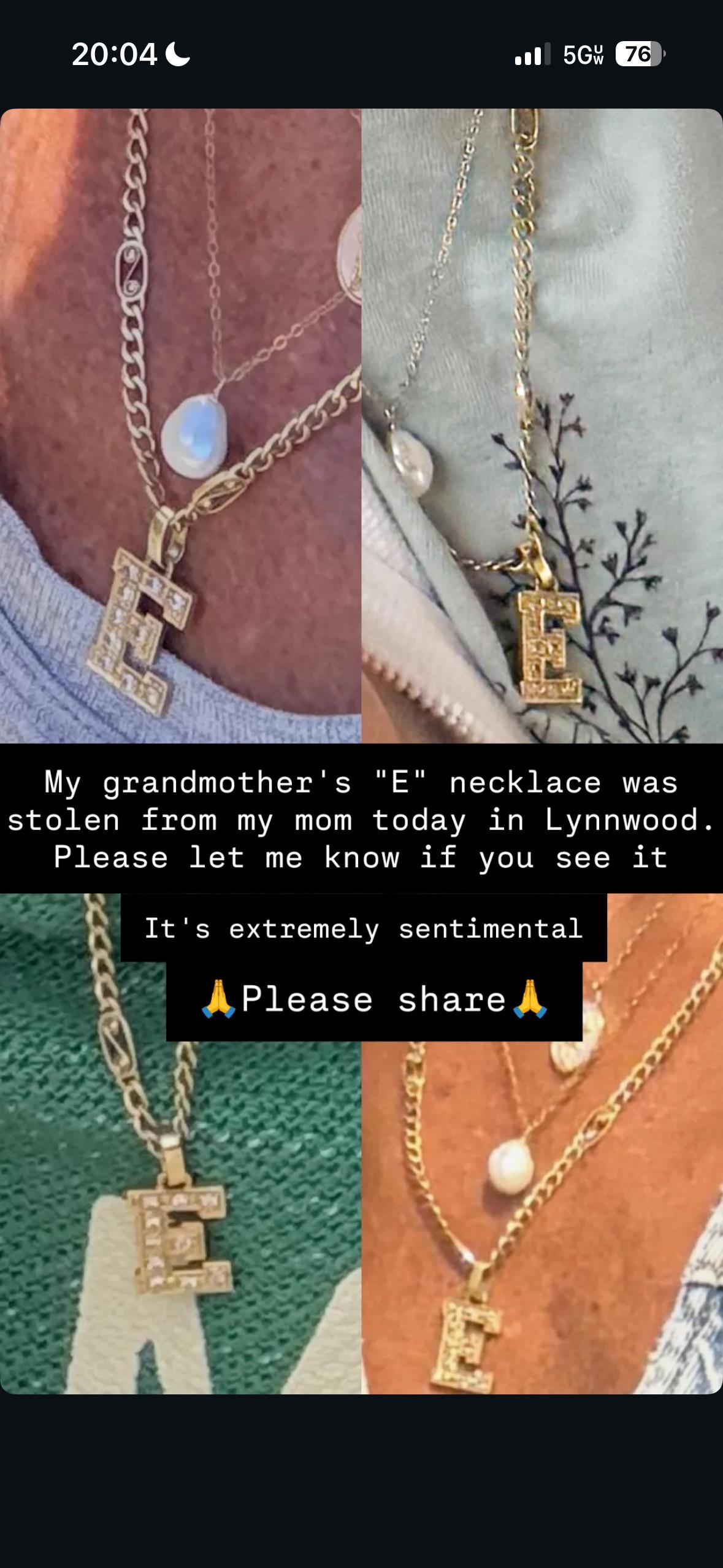 Lost necklace