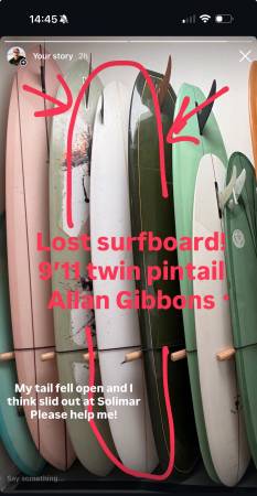 Lost sports equipment