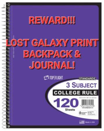 Lost backpack