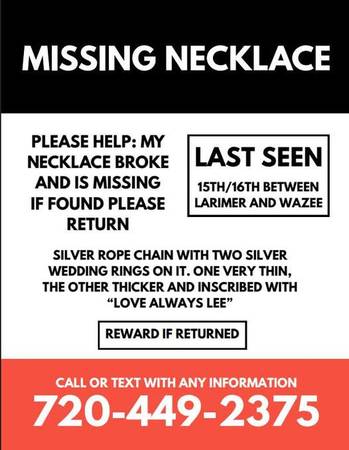 Lost necklace
