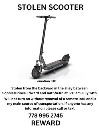 Lost scooter