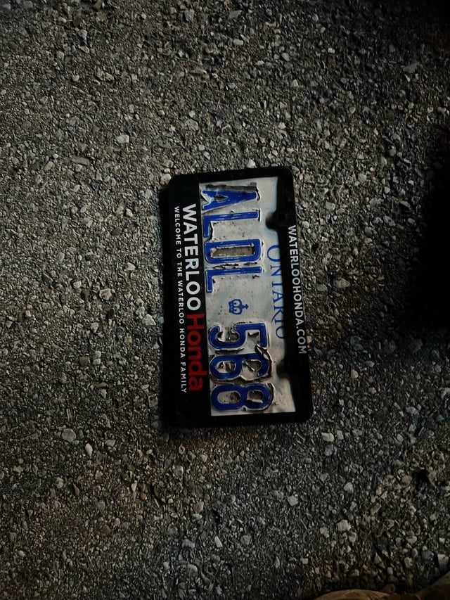 Found license plate