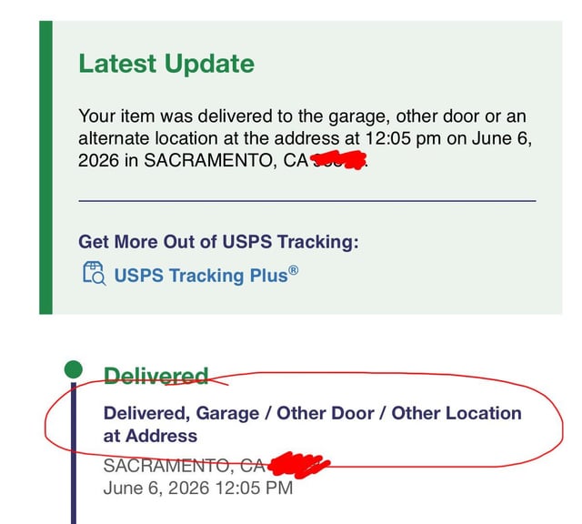 Lost Package in Sacramento