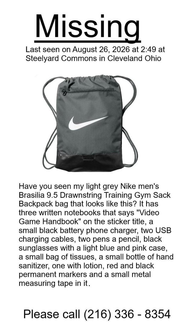 Lost Bag in Cleveland