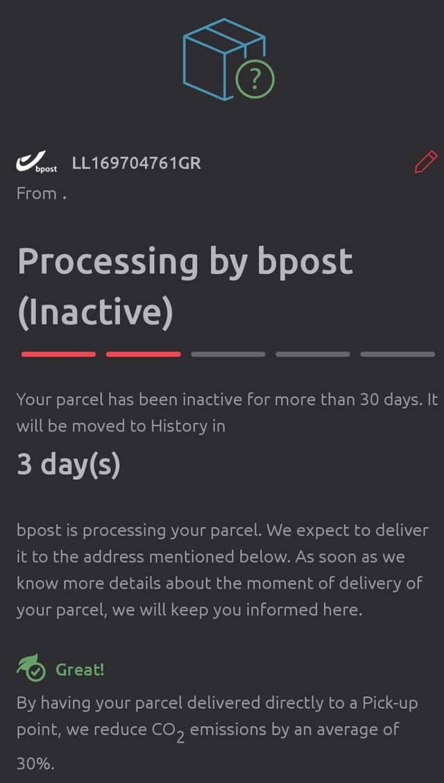 Lost Package in Belgium