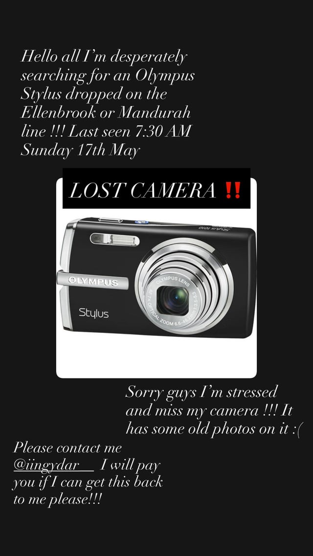 Lost Camera in Perth