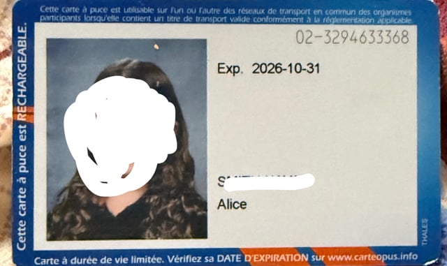 Found transit card