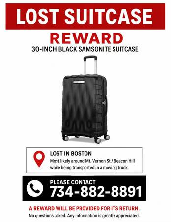 Lost Suitcase in Boston