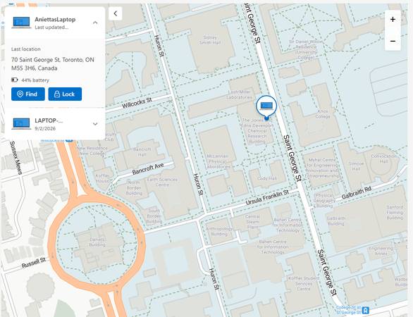 Lost Laptop in Toronto