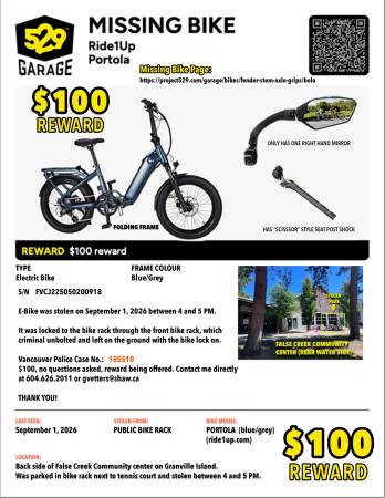 Lost Bike in Granville Island
