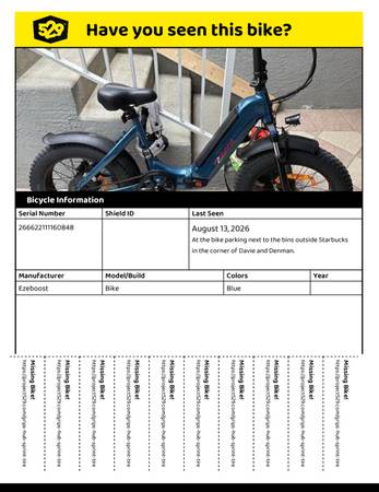 Lost Bike in Starbucks