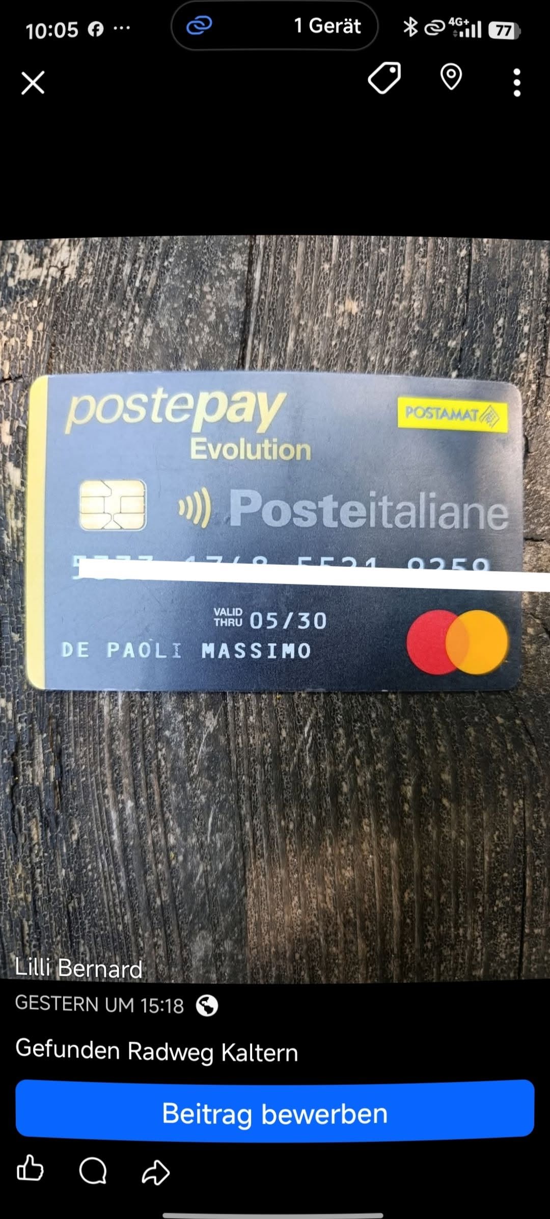 Found card