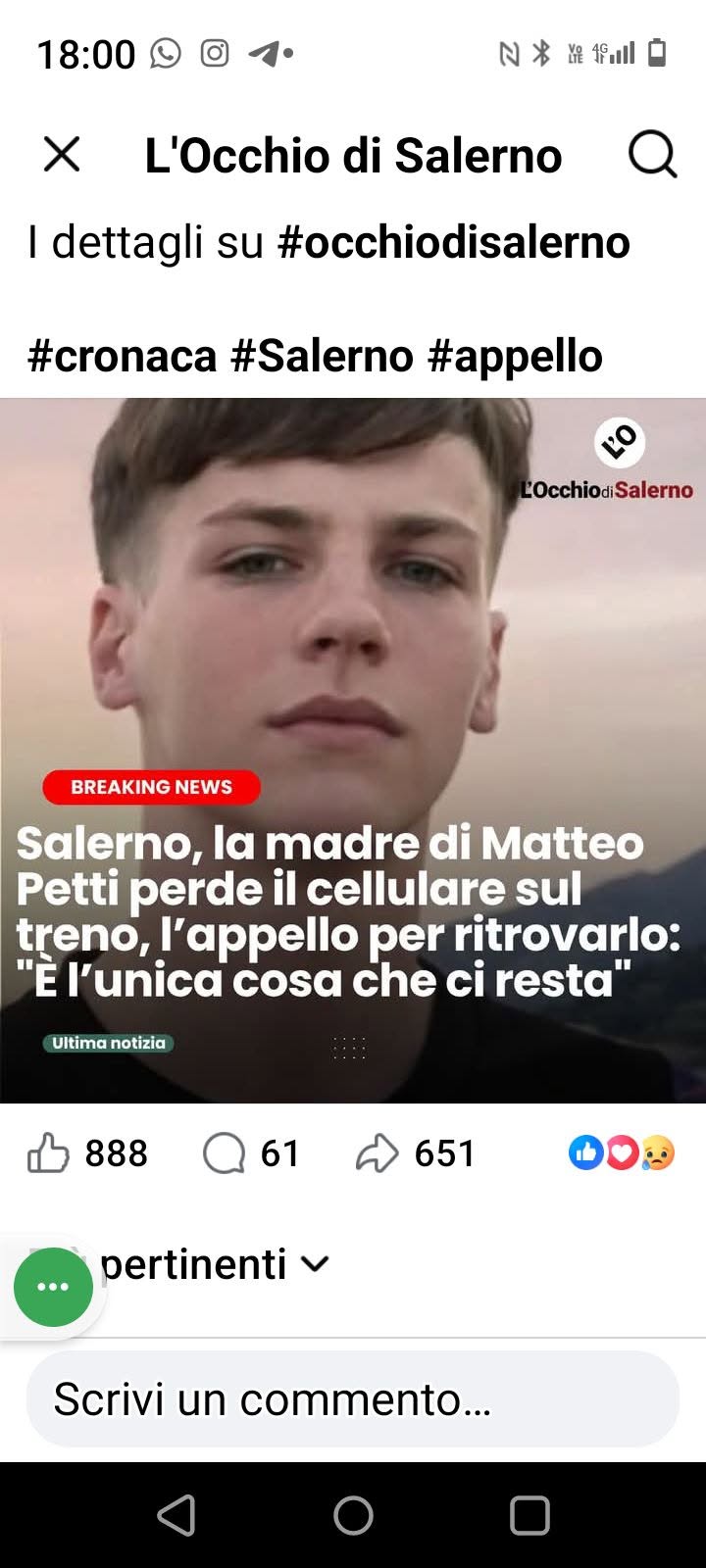 Lost Phone in Salerno