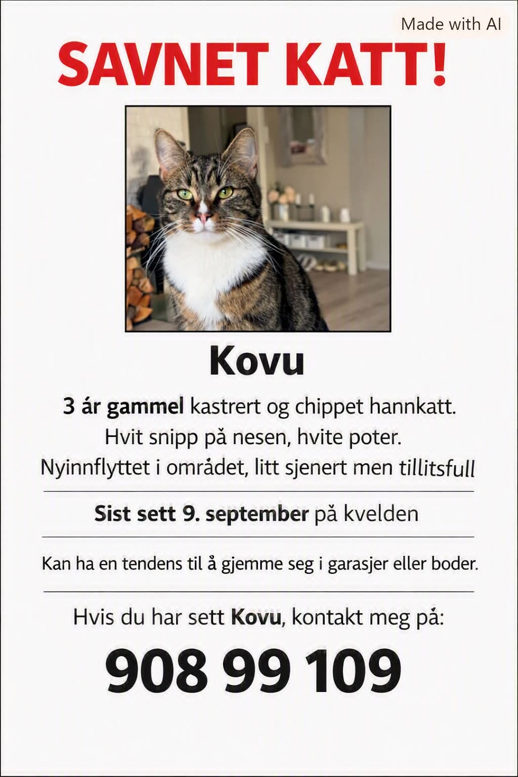 Lost Cat in Heptekjerr
