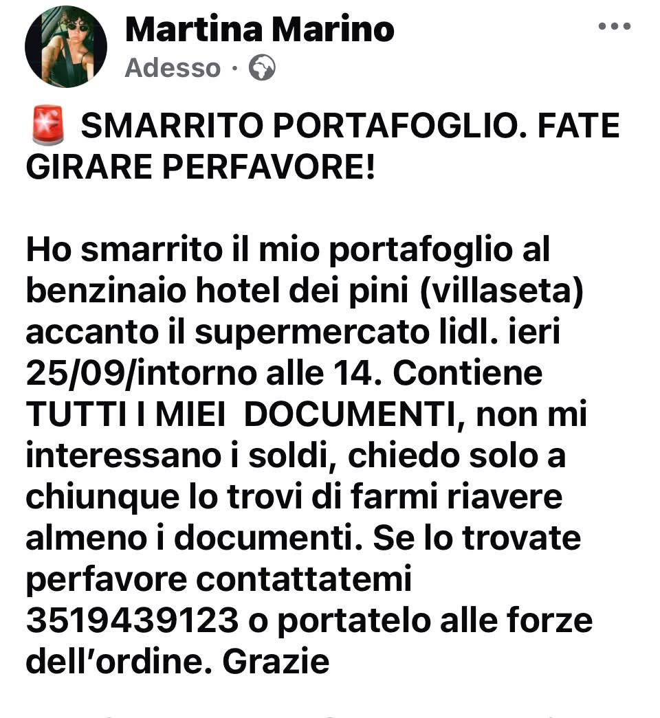 Lost Wallet in Agrigento