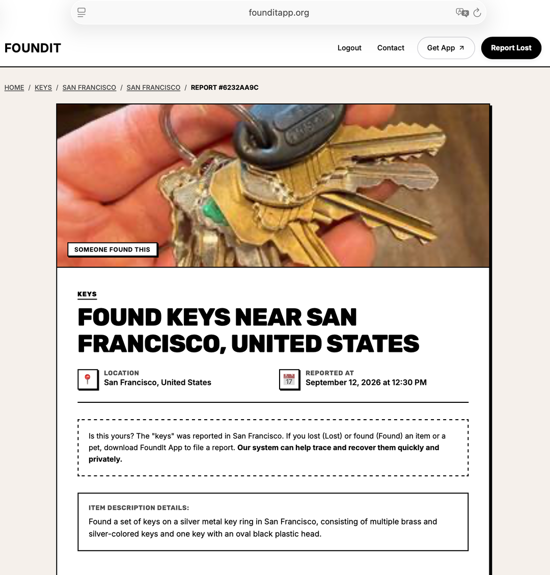 Found keys