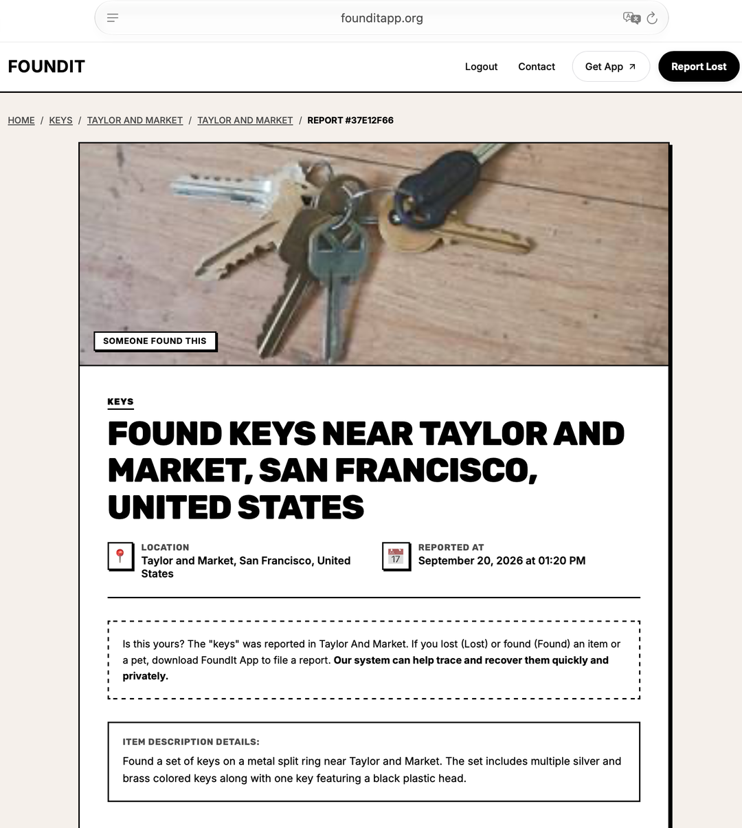 Found keys