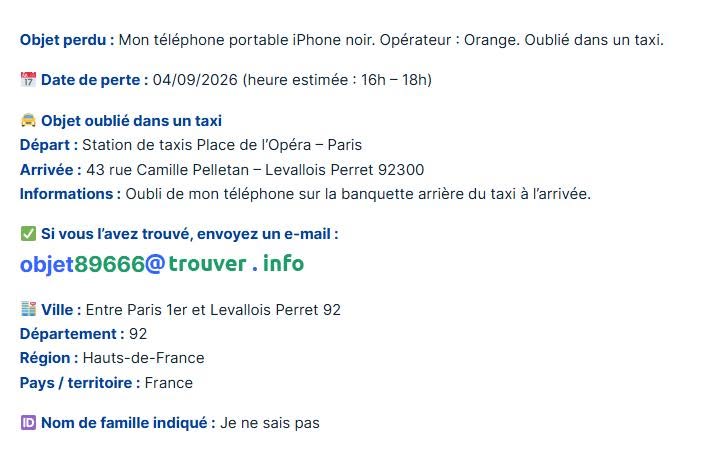 Lost Phone in Paris