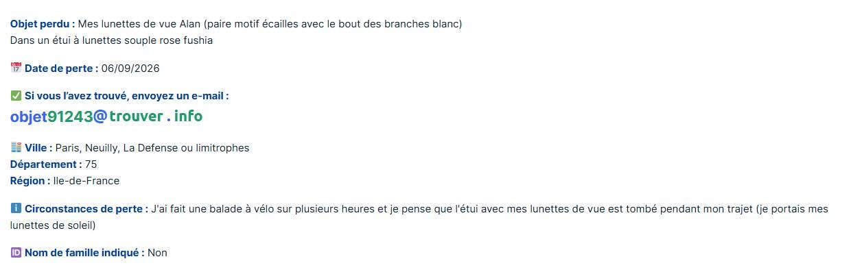 Lost Glasses in Paris