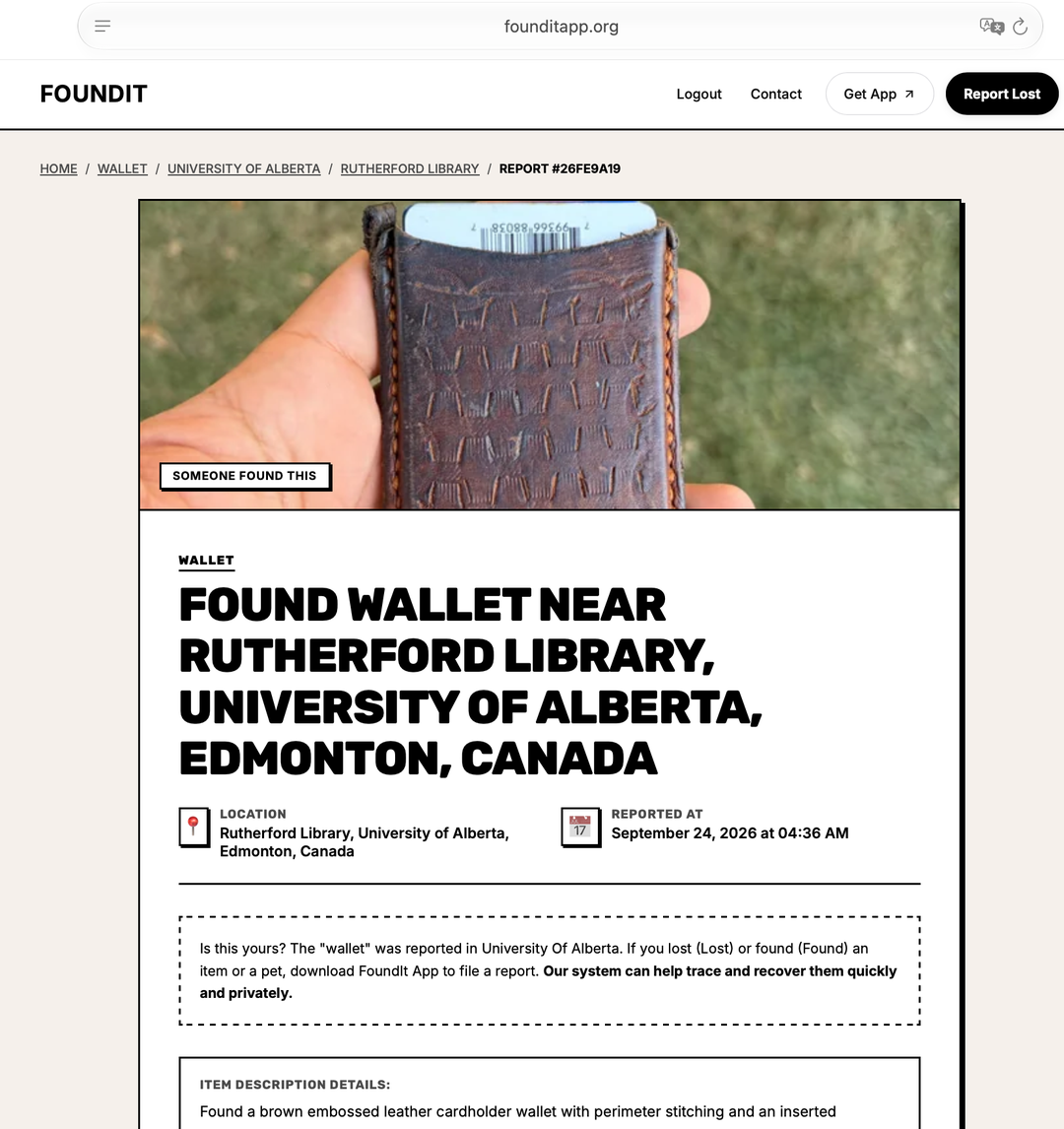 Found wallet