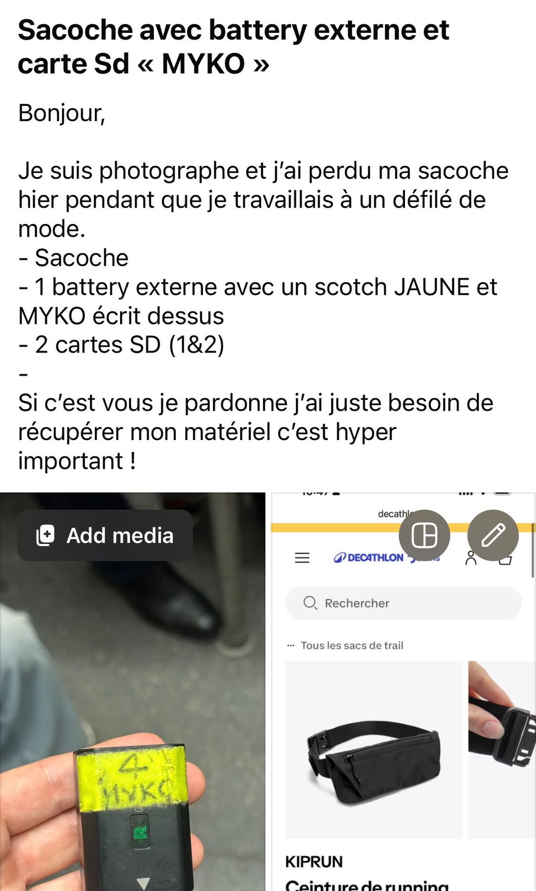 Lost bag