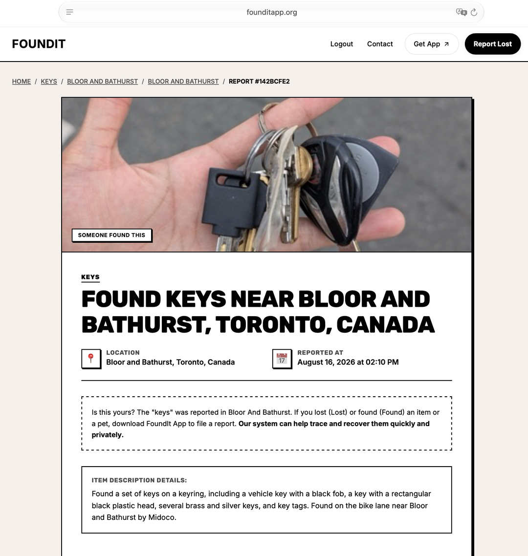 Found keys