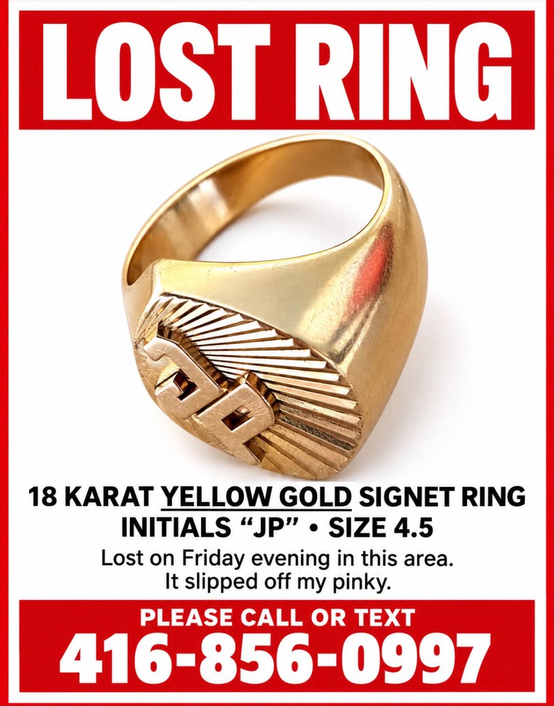 Lost Ring in Toronto