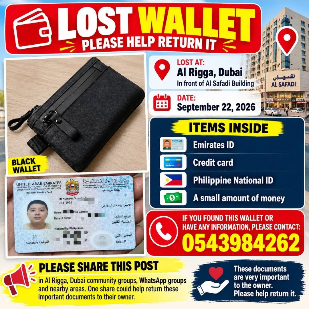 Lost wallet