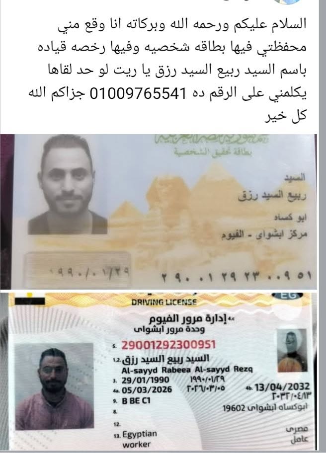 Lost Wallet in Faiyum