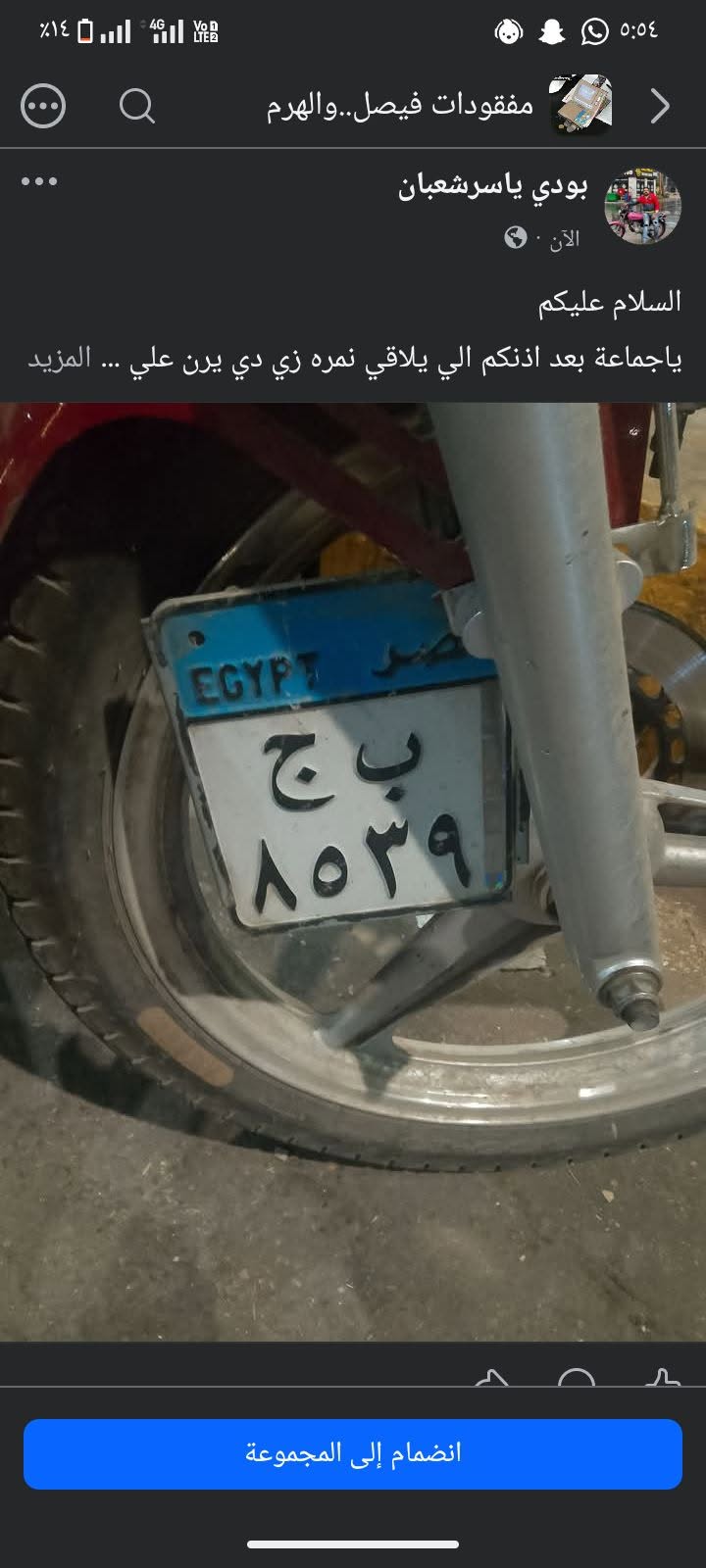 Lost License Plate in Giza