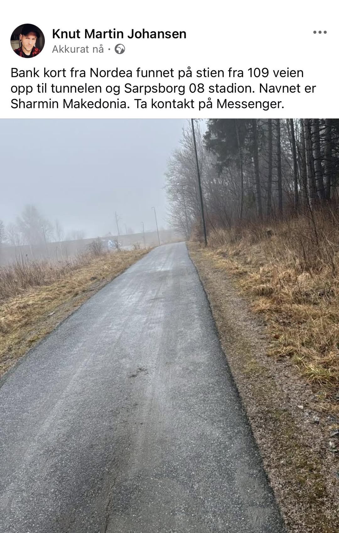 Found Card in Sarpsborg