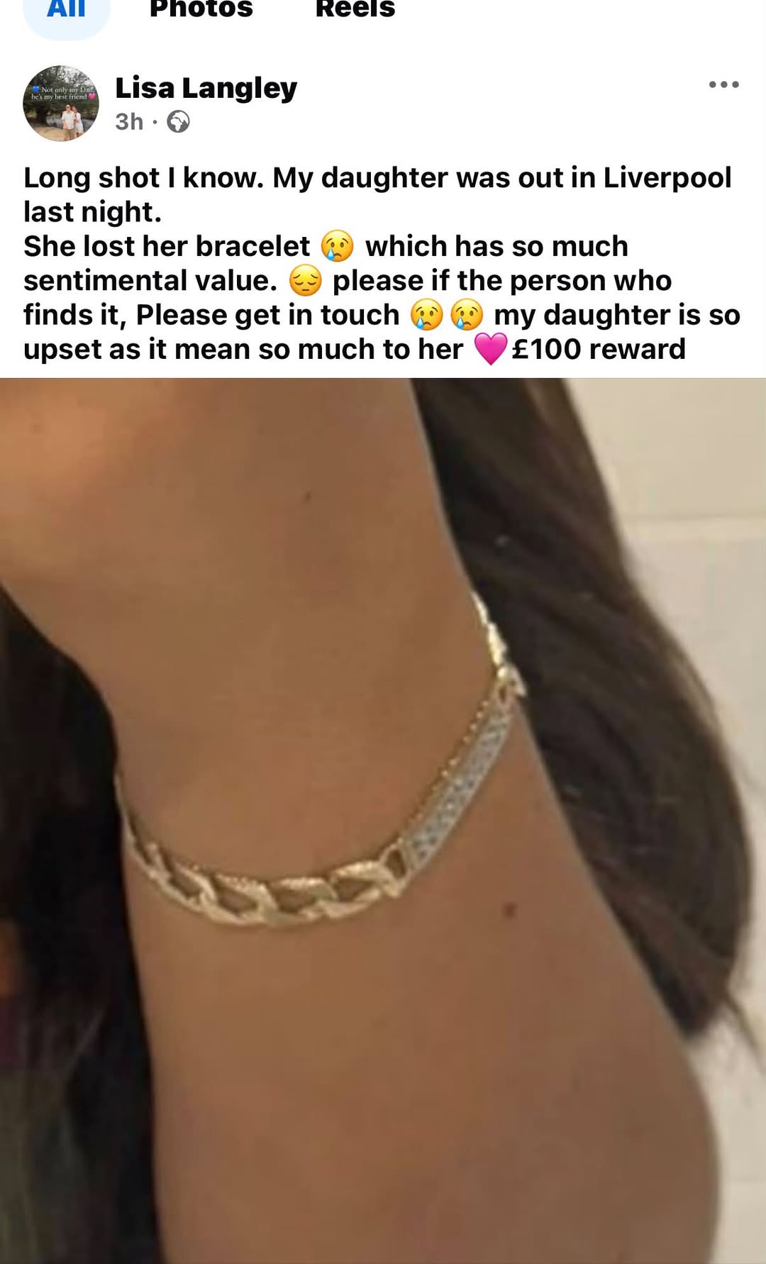 Lost Bracelet in Liverpool