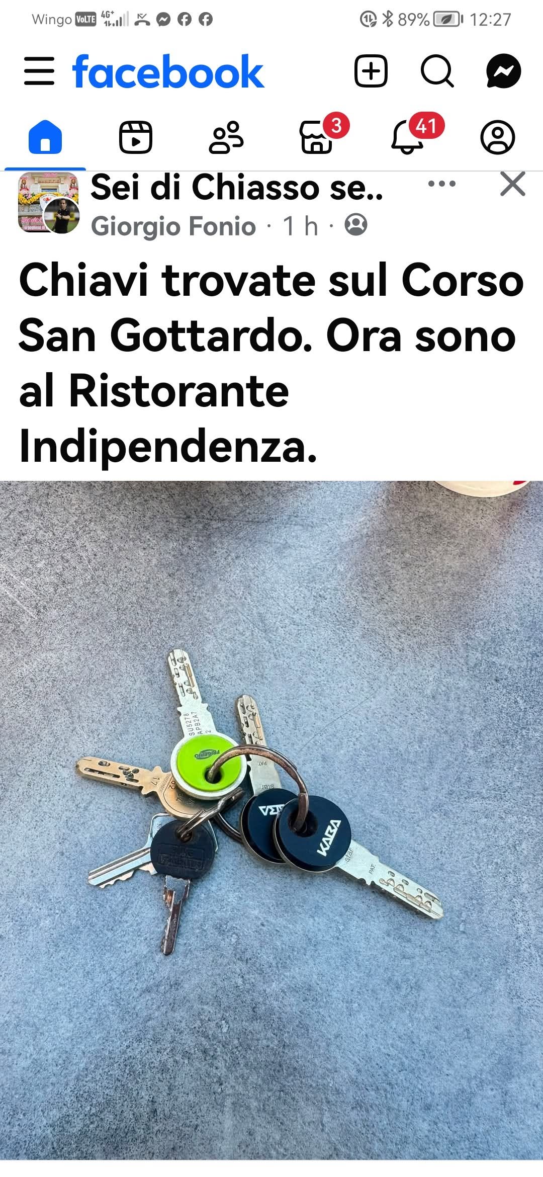 Found keys