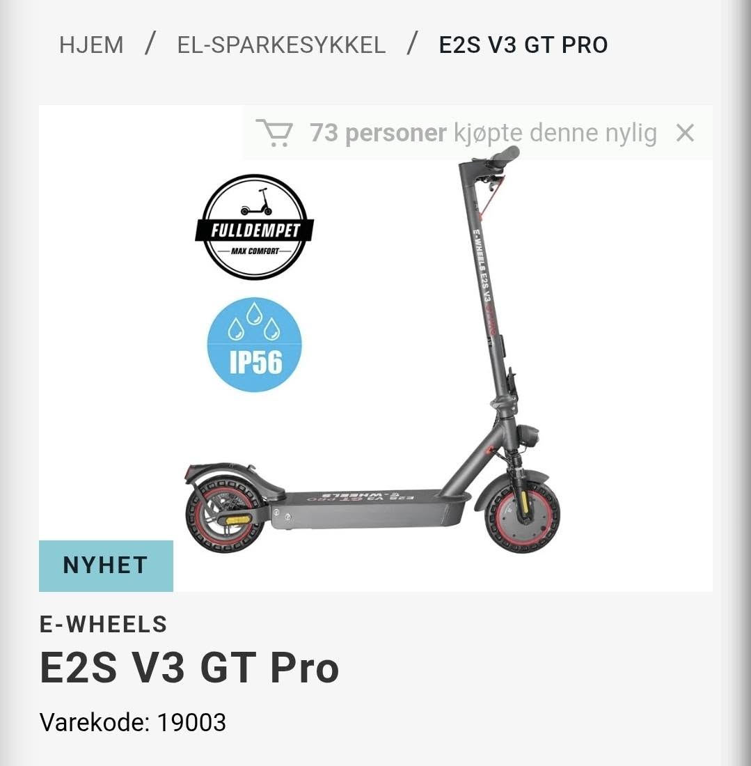 Lost Electric Scooter in Fredrikstad