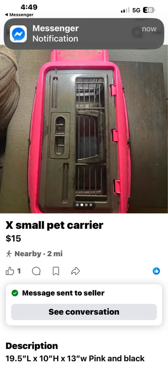 Lost Pet Carrier in Maui