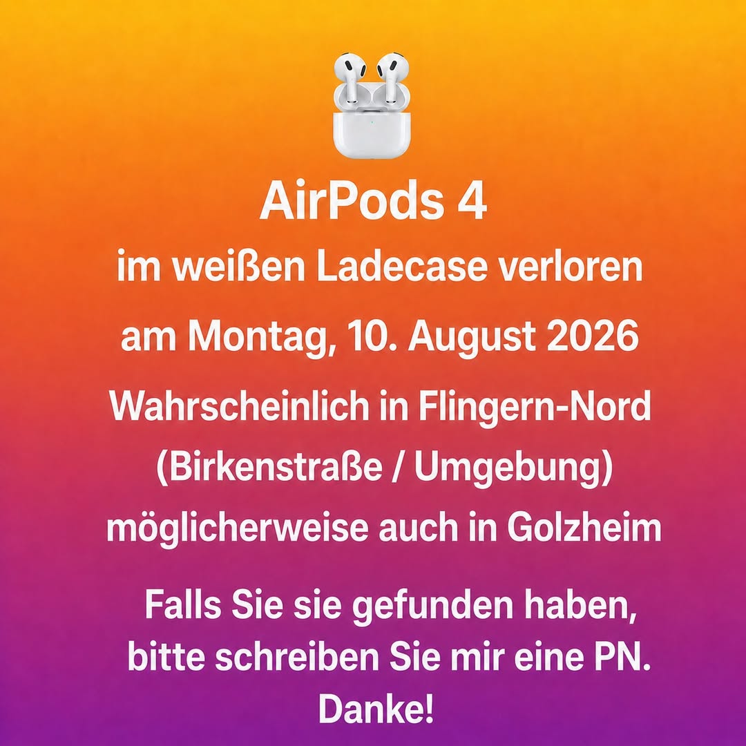 Lost airpods