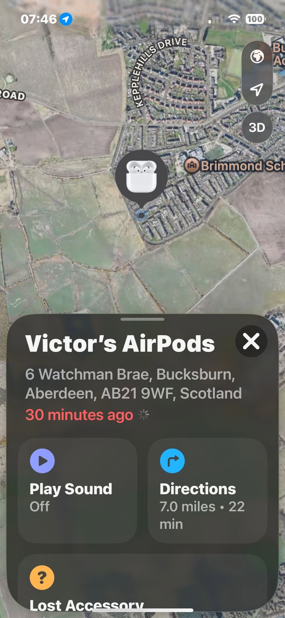 Lost Airpods in Aberdeen