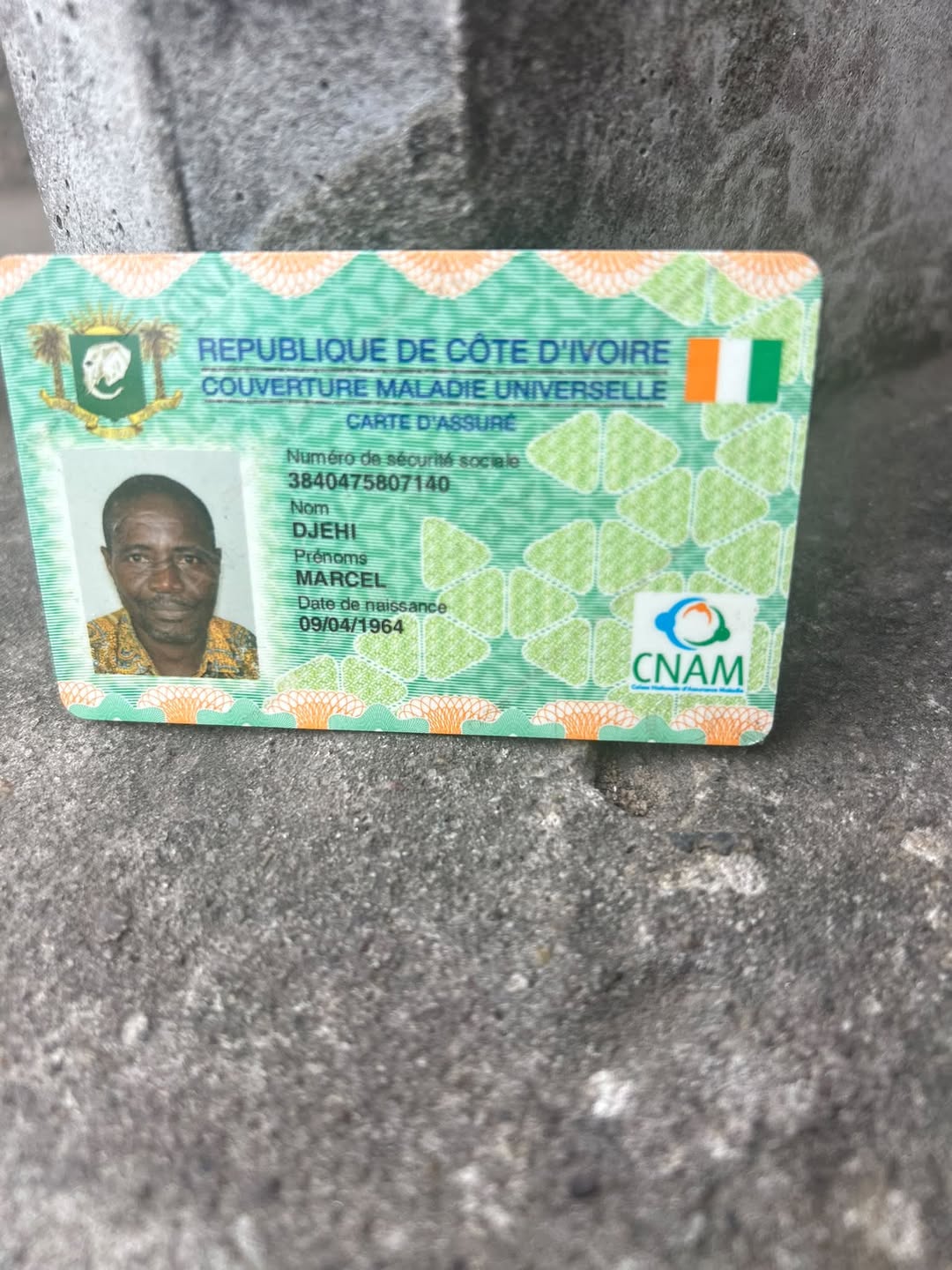 Found ID in Abidjan