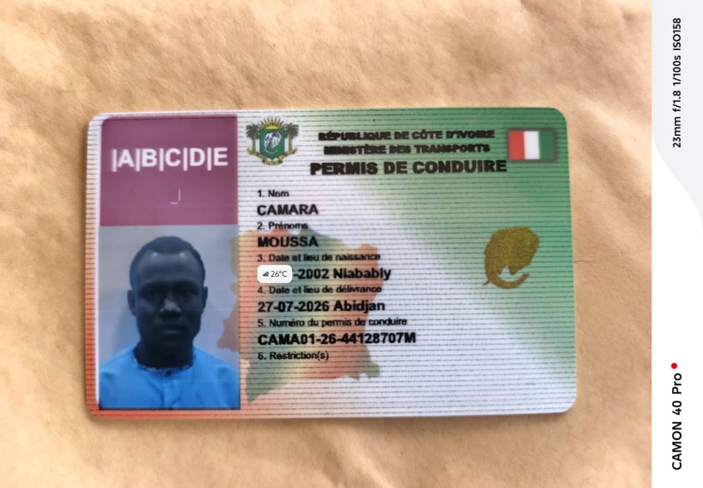 Lost ID in Abidjan