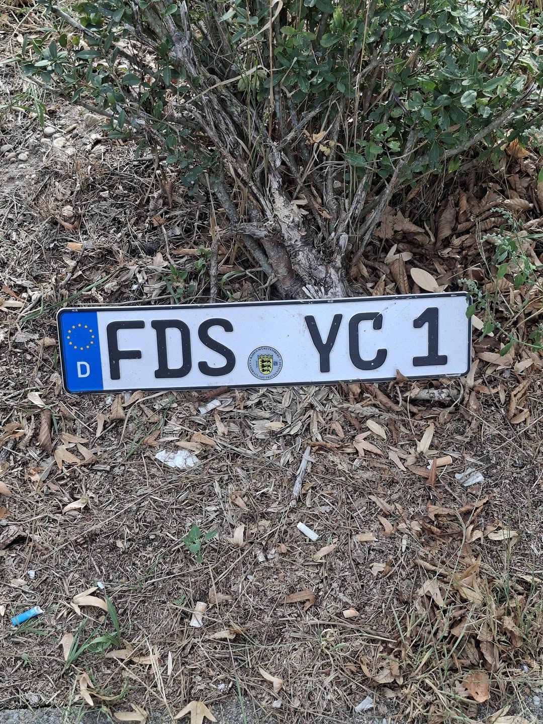 Found license plate