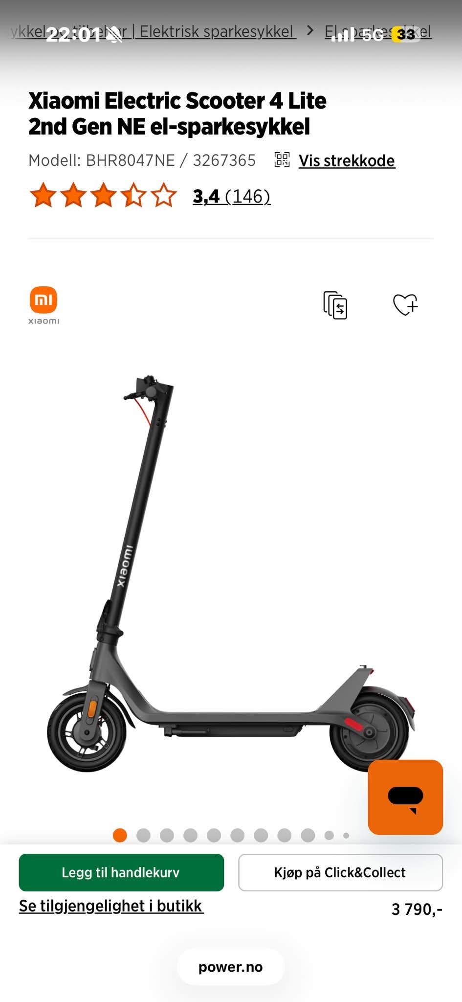Lost Electric Scooter in MosjøEn