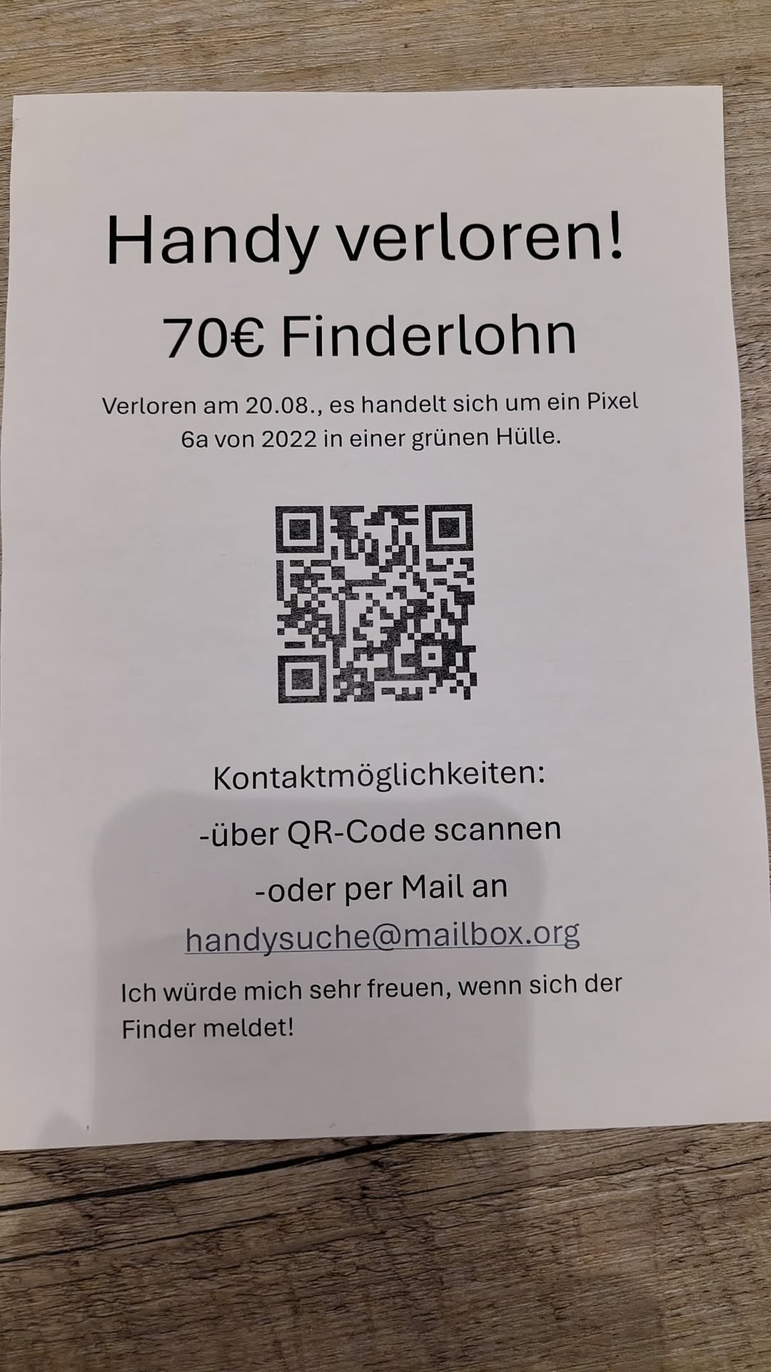 Lost Phone in Dresden