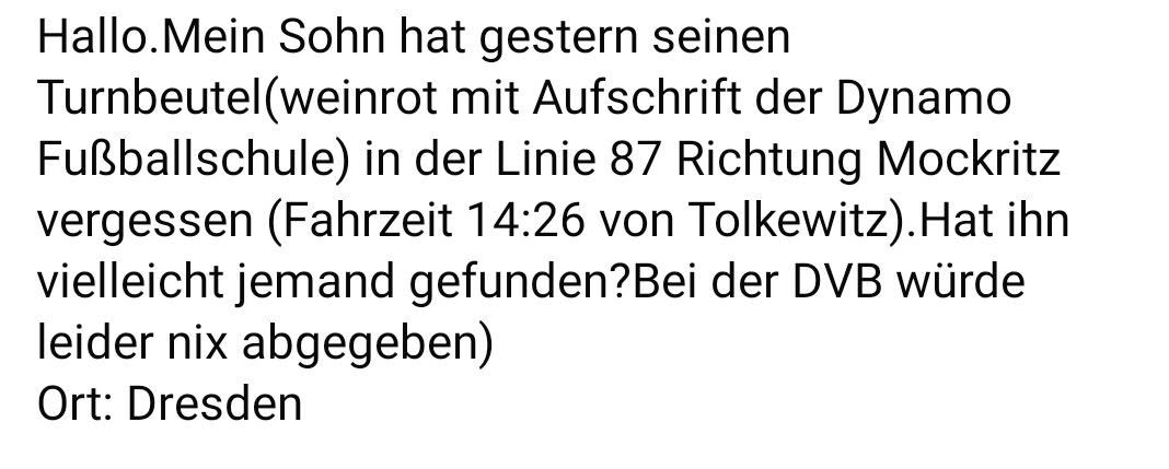 Lost Bag in Dresden