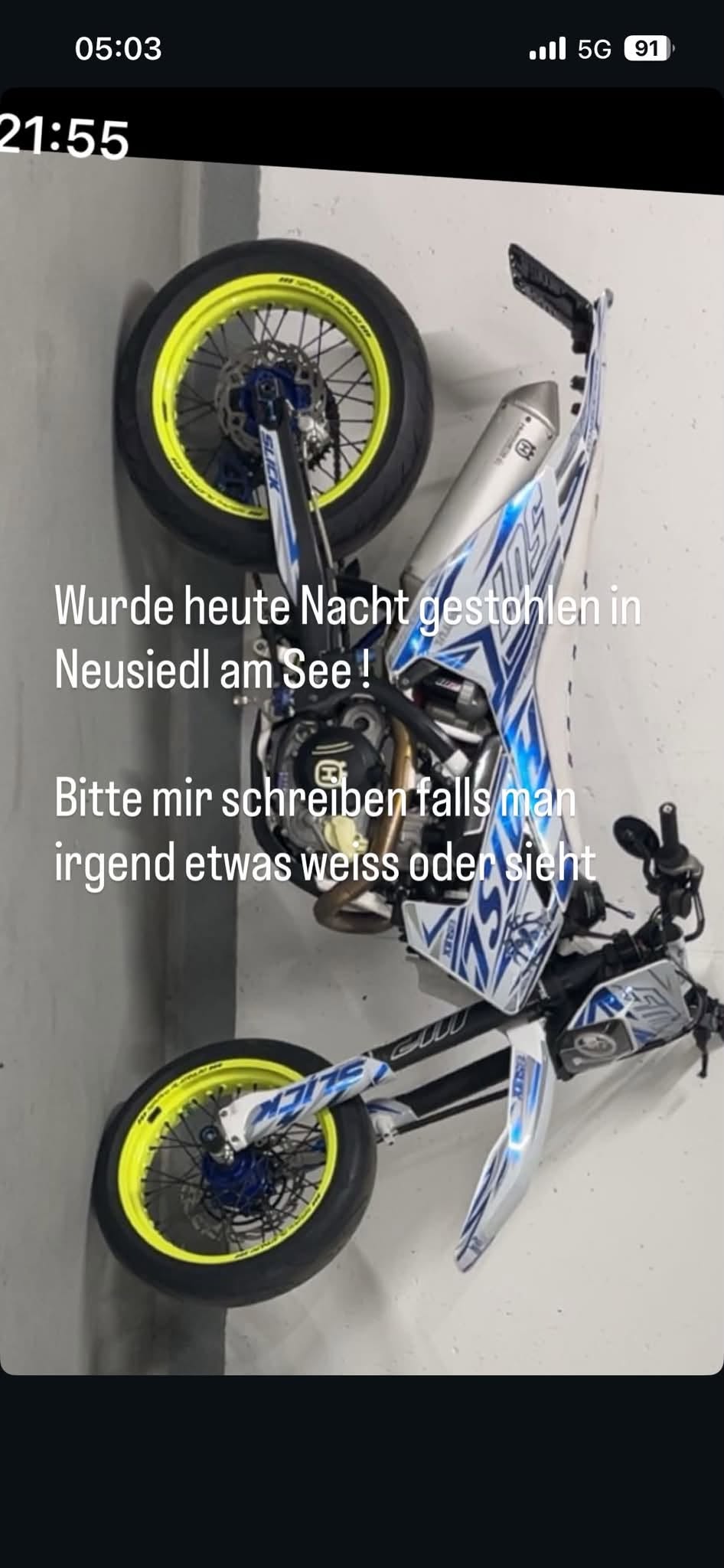 Lost Motorcycle in Neusiedl Am See