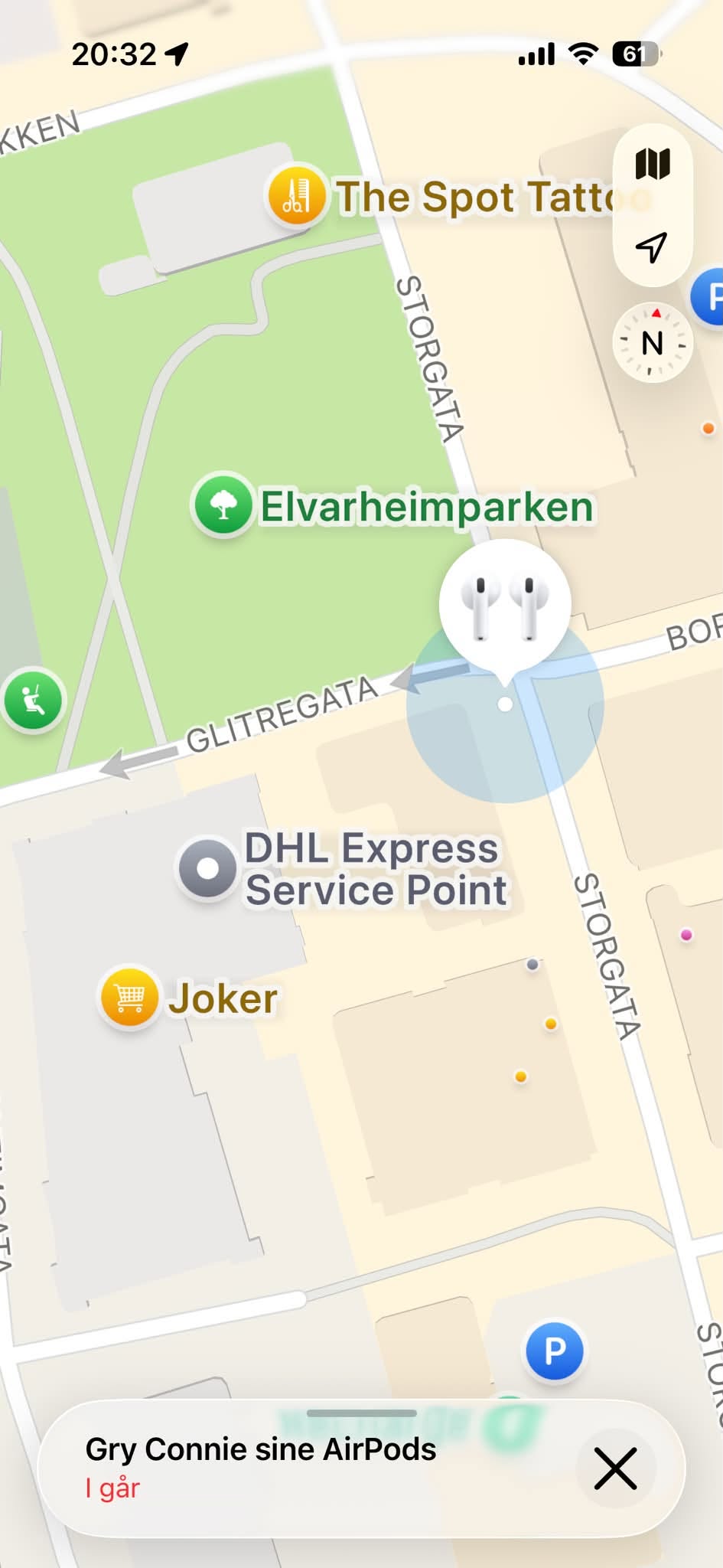 Lost Airpods in Elverum