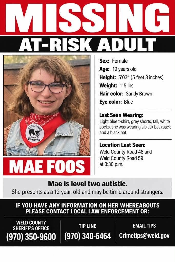 Lost Person in Weld County